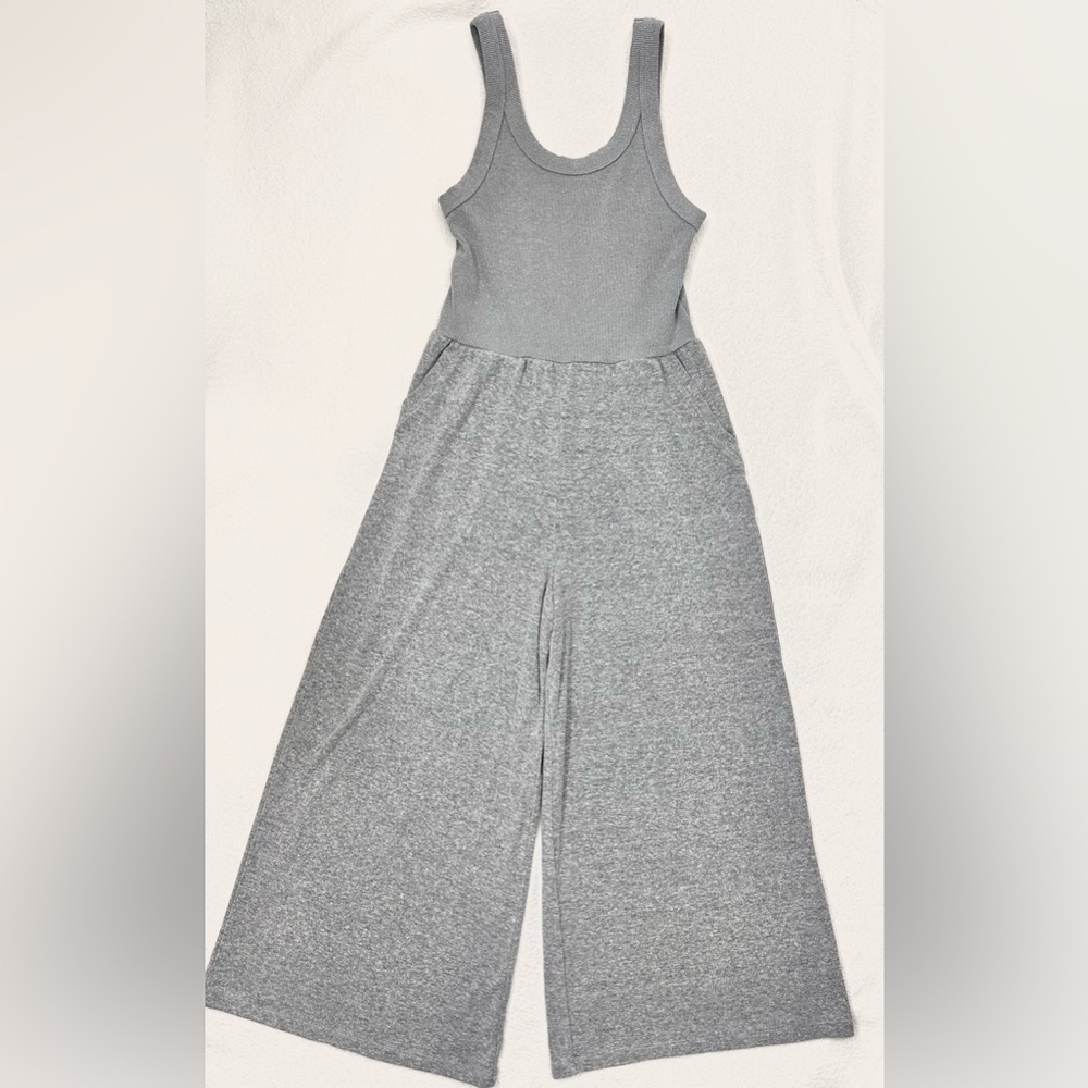 prAna Cozy Up Bayjour Jumpsuit Size Small Gray Hemp Blend - Picture 3 of 10